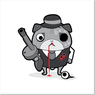 MAFIA PUG - Gray style. Posters and Art